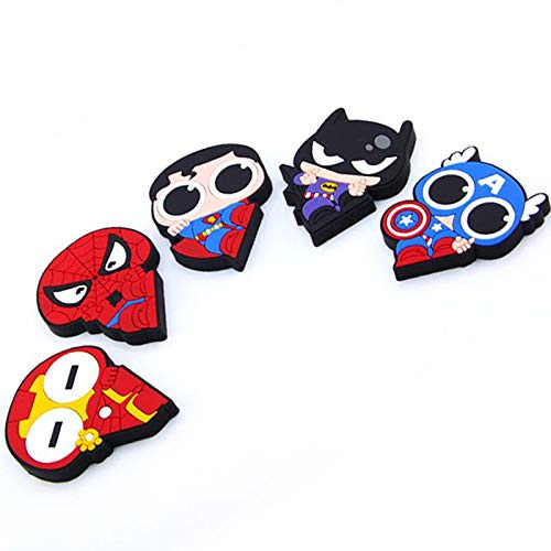 5 pair Super Heroes Anti-collision Protection Funny Car Stickers Car Door & Rear View Mirror Guards Car Styling Accessories