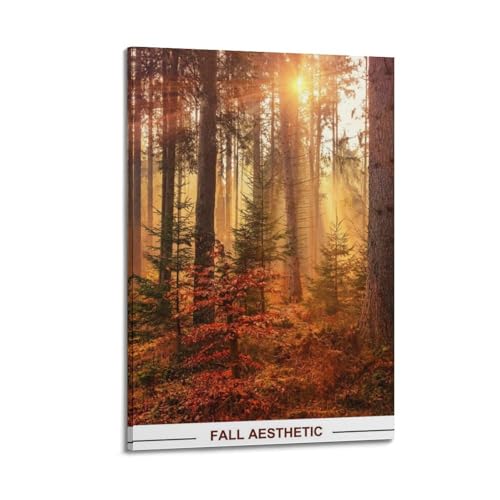 Poster paysage forêt automne ZOGJIN impression d'art sur toile premium