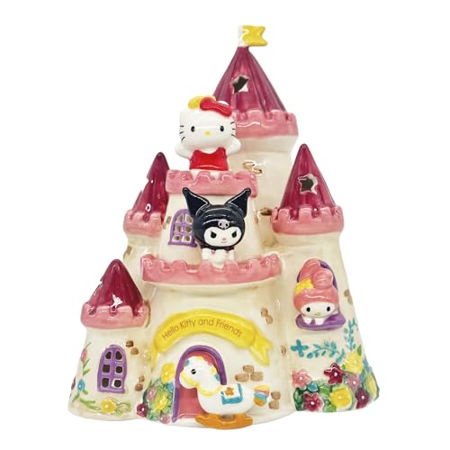 Blue Sky Clayworks Hello Kitty and Friends Castle Candle House, 8-inch Height, Holiday Decoration, 23500