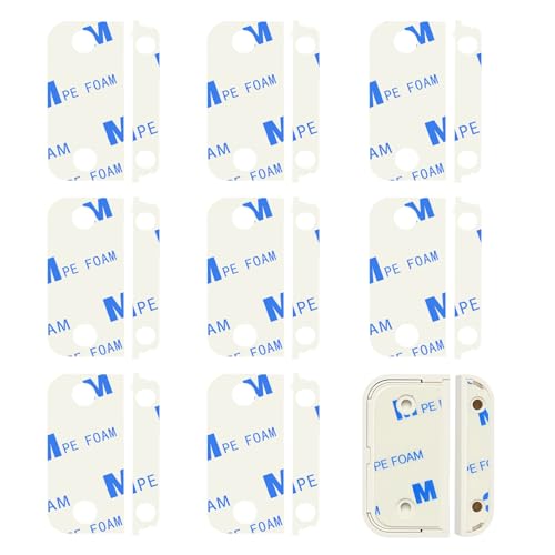 Image of 8PCS Ring Sensor Adhesive Pads for Ring Alarm Contact Sensors and Magnets(2nd Gen), Adhesive Replacement Tapes,Double Sided Sticky Strips for Ring Door Sensors, Easy Installation,Pre-Cut