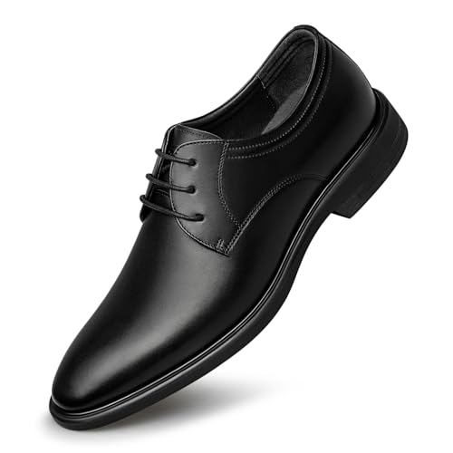 Men's Classic Oxford Dress Shoes - Business Casual Lace-Up Leather Shoes for Comfort & Style