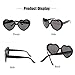 Fashion Large Women Lady Girl Oversized Heart Shaped Retro Sunglasses Cute Love Eyewear (black)