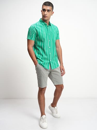 Image of Highlander Men's Striped Slim Fit Shirt