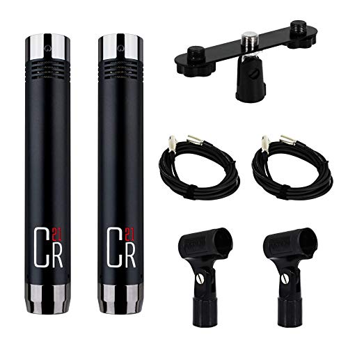 MXL CR21 Stereo Microphone Pair Bundle with Cables and Bar