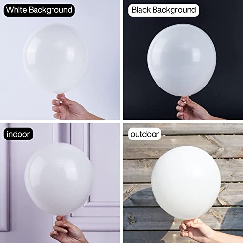 Image of PartyWoo White Balloons 51 pcs 12 Inch Matte White Latex Helium Balloons for Wedding Bridal Graduation Engagement Baby Shower Gender Reveal Easter Anniversary Birthday Party Decorations White-Y13
