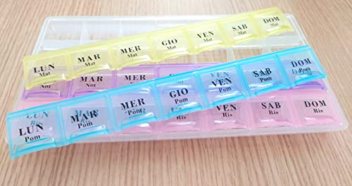 PortaPillole Settimanale Contenitore per Pillole