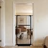 Lumizone Extra Tall Pet Gate 55.12 High Pressure Mounted 30.12-34.05 Extra Wide (9 Sizes) 1.37 Gap for Cat Dog Stairs Doorway Hallway No Drilling Auto-Close (30.12-34.05 W, Black)