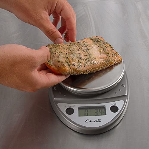 San Jamar Scdgp11M Professional Round Digital Food/Kitchen Scale, 11 Lb Capacity, Metallic #TOP5