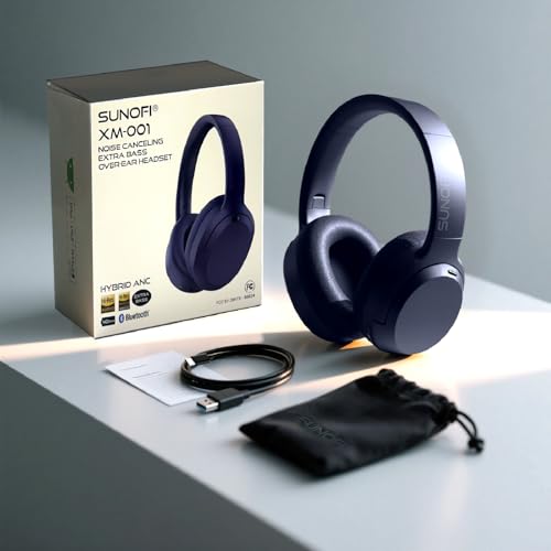 Casque hybride à suppression active du bruit et basses profondes sans fil - 7