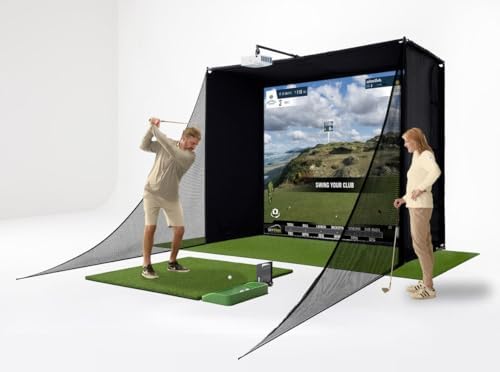 SkyTrak Golf Simulator Studio Pro Package Launch Monitor, Metal P...