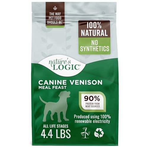 Image of NATURE'S LOGIC Dry Dog Food - Venison Meal Feast Dry Kibble, 4.4 lb