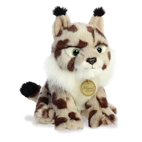 Lynx ibérique Aurora Miyoni 24,1 cm peluche réaliste lavable qui ne perd pas ses poils