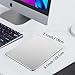 HONKID Hard Metal Mouse Pad for Desk, Aesthetic Rigid Mouse Pad for Magic Mouse and Pro/Air with Stable Rubber Base, Aluminum Mousepad for Travel and Home Office (Silver)