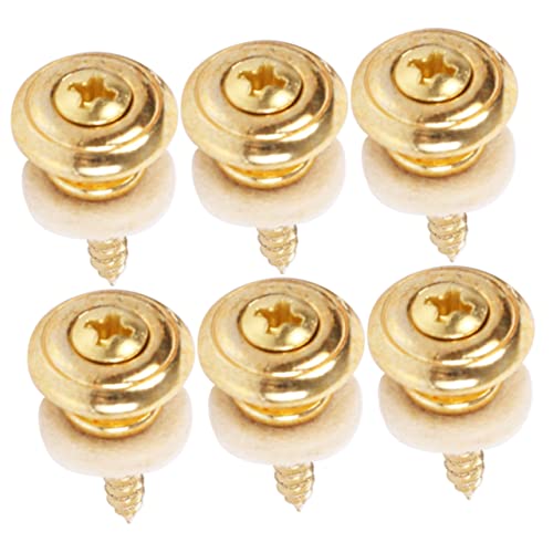 GALPADA 6Pcs Guitar Strap Locks with Falling Design Durable Electric Guitar Strap Buttons Easy to Install Secure Fit for Bass and Electric Guitars