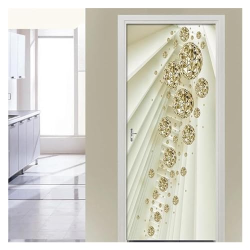 Autocollant de porte 3D abstrait et sparadrap mural déco 77x200cm