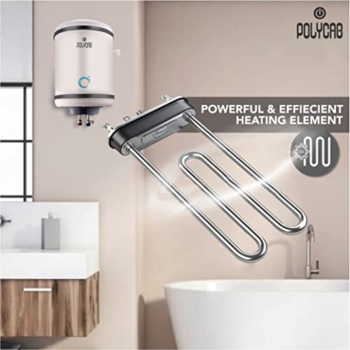 Image of Polycab Eterna DLX 25L Storage Water Heater (Geyser 25 litres) 4 Star BEE Rated Heater (White)