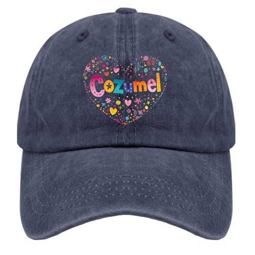 Cozumel Sun Hat Mens Outdoor Hat Navy Blue Womens Trucker Hat Gifts for Grandpa Cool Hat