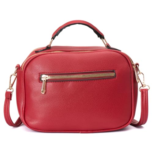 Bolsa Feminina Transversal Média Com Alça De Mão Tiracolo (Vermelho)