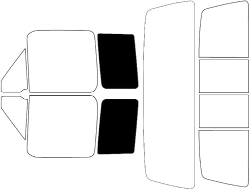 Vista 33 de Rvinyl Kit de tinte de ventana compatible con Ford F-250 1992-1996 (2 puertas) - Kit completo de precorte - 50% Completo - 50%