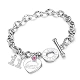 Birthday Bracelet for Girls, 11th Birthday Heart Charm Bracelets 11th Birthday Gifts for Girls, Birt