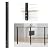 Muzata Cable Railing Post Fascia Side Mount Square Weldless Flat top 42"x2"x2" Stainless Steel Black Powder Coated Pre-Drilled Posts Wood Level Deck Balustrade Invisible PF02 BH4L, PT1 PT3 PT6