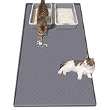 Tapis Litiere Chat, 130x65cm XXL litière pour Chat en Silicone, impermeabile e resistente ...