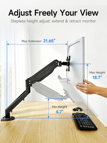 Image of Suptek Single Monitor Arm Fully Adjustable for 17-34-35 Inch Screens