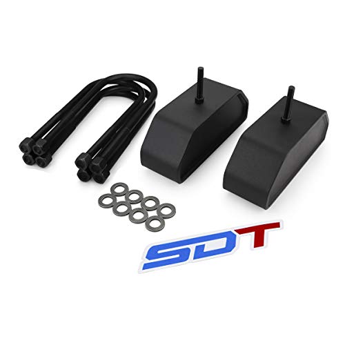 STREET DIRT TRACK 3.5" Front Leveling Lift Kit - Front Lift Steel Blocks + Round Bend U-Bolts Fits 1980-2004 Ford F-250, F-350 Super Duty and 1999-2004 Ford Excursion 4WD