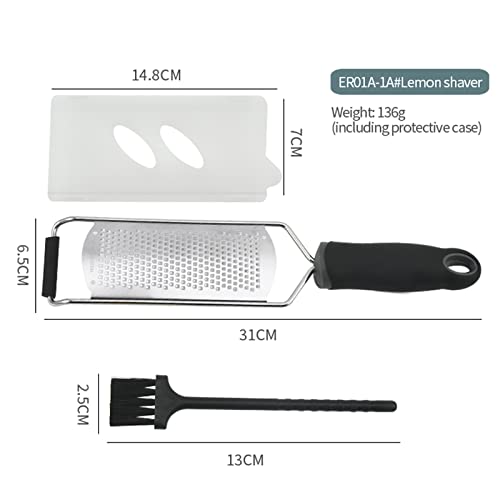 ISZW-Professional-Cheese-Graters-for-Kitchen-Stainless-Steel-Handheld-Metal-Lemon-Zester-Grater-With-Handle-For-Cheese-Chocolate-Spices-Kitchen-Gadgets-And-Tools-Soft-Grip-Handle-Black