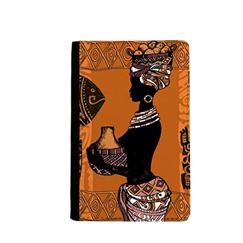 Porte-passeport noir étui de protection ethnique de voyage pour homme