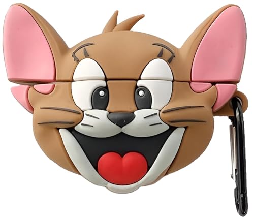 Image of Silicone Case Compatible for Apple Airpods 4 (2024) Cute Design for AirPods 4 with Active Noise Cancellation (ANC) with Keychain Hook Shockproof Protective Case (Mouse)