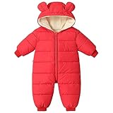 Durchdachtes Design: Die bündchen und leggings des skianzug baby mädchen sind winddicht gestaltet, und die kapuze mit dreidimensionalem ohrschmuck ist voller kindlichem spaß, der beim ausgehen im winter sowohl warm als auch schön ist.