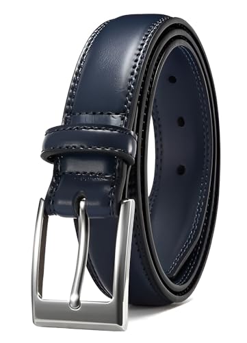 Image of Contacts Men's Genuine Leather Pin Buckle Belt | Leather Belt for Men Classic Designs for Work & Business Casual