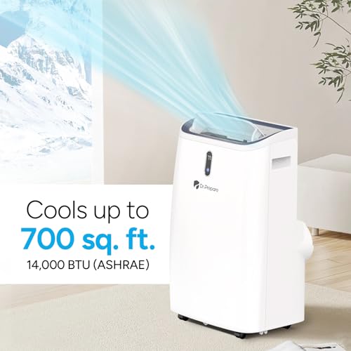 Image of DR.PREPARE 14,000 BTU Portable Air Conditioner with WiFi Enabled, Cooling, Dehumidifier, Fan & Sleep Modes 4-in-1 Portable AC w /Remote Control & 67'' Window Kit, Cools Up To 700 sq. ft, 1-24H Timers