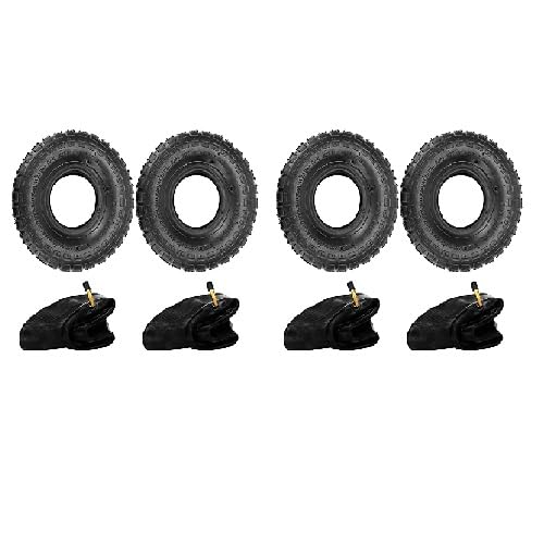 CROWNSHOP 4Pcs 4.10/3.50-4 tyre and tube Wheelbarrows Inner Tube for Wheelbarrows Bent Valve fits Sack Barrow Wheelbarrow Tire Replacement Inner Tubes (4)