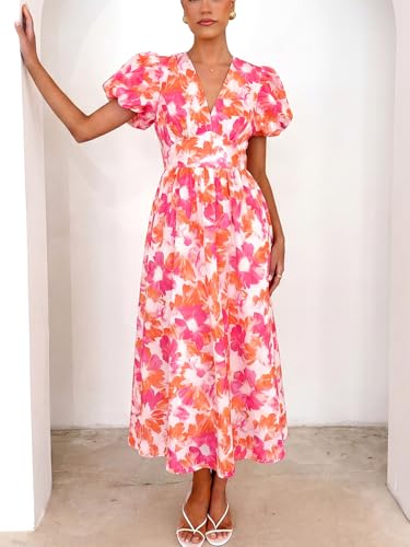 Image of Flessibili Womens Summer Floral Maxi Dress Wedding Guest Party Long Dresses 2026