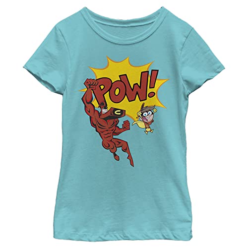 Nickelodeon Fairly OddParents Cleft and The Crimson Chin Pow Girls Short Sleeve Tee Shirt