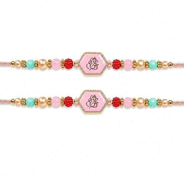 Ganesh Ji Krishna Ji Designer Rakhi for Brother | Spiritual Hindu God Character Rakhi | Premium Beads & Thread Raksha Bandhan Bracelet Rakhi for Bhai | Traditional Festive Gift-image-14