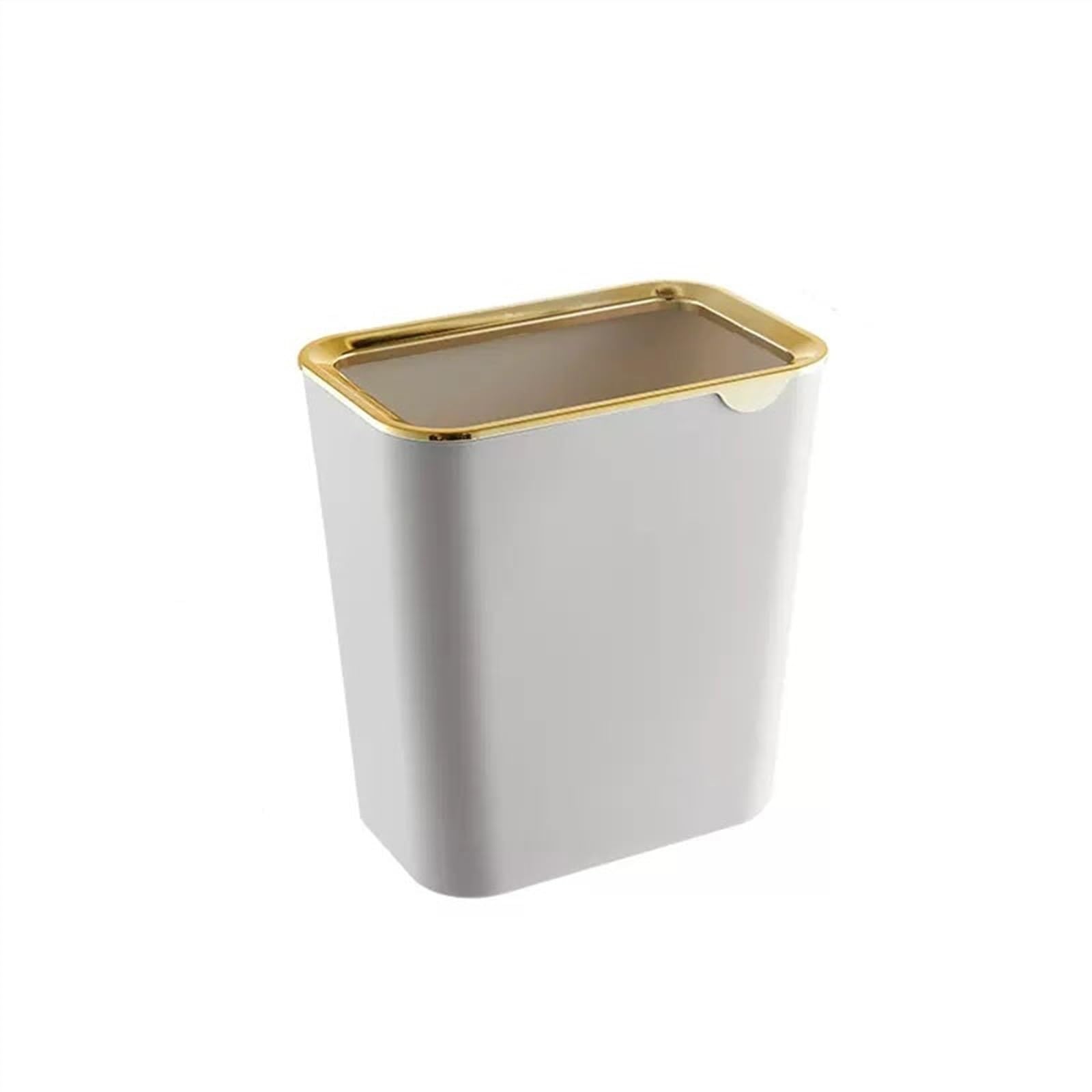 Poubelle carrée en plastique style crème pour chambre moderne