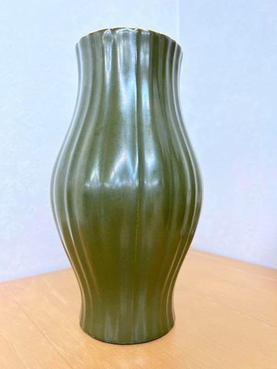 中国清乾隆年製銘茶末釉花瓶官窯唐物アンティーク古美術品　骨董コレクション江戸青磁 中国清乾隆年製銘茶末釉花瓶官窯唐物アンティーク古美術