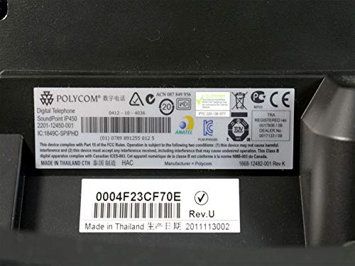 Polycom SoundPoint IP 450 con fuente de alimentación miniatura 3
