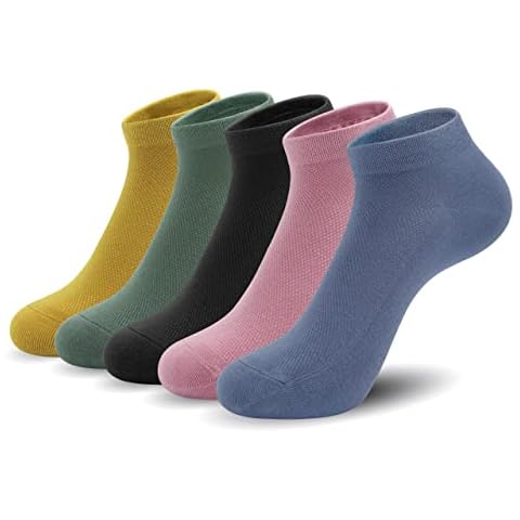 SERISIMPLE Thin Ankle Socks for Women Viscose Bamboo Mesh Breathable Lightweight Casual Moisture Wicking Cool Comfort Low Cut Socks 5 Pairs (Large, Assorted) Cover