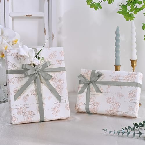 Image of Double Face Silver Satin Ribbon 1 /2 inch X 50 Yards Polyester Silver Ribbon for Gift Wrapping Very Suitable for Weddings Party Invitation Decorations and More
