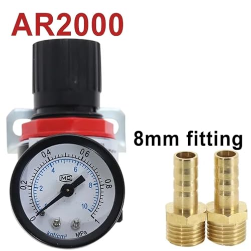 Régulateur AR2000 G1/4 valve de décompression stable avec manomètre précis