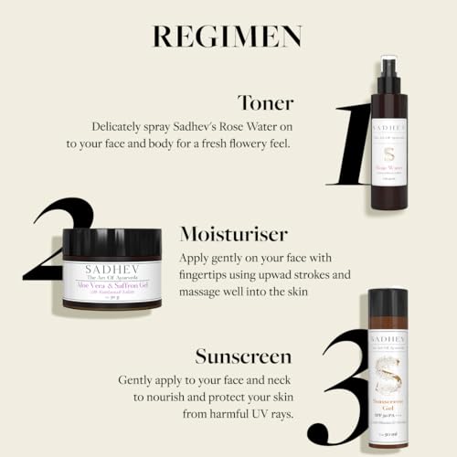 Image of SADHEV Sunscreen Gel SPF 50 PA+++ Gel | Broad Spectrum UVA & UVB Protection | No White Cast | Non-Comedogenic | Reduces Pigmentation & Blemishes | Zinc Oxide, Moringa & Liquorice | 50ml