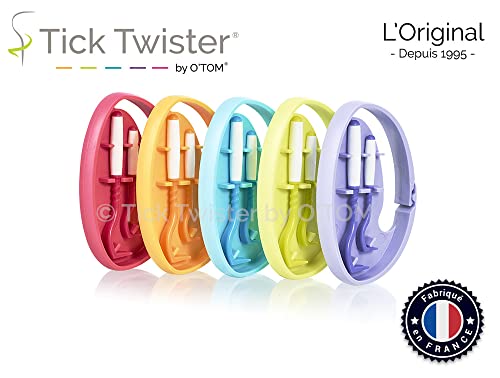 Tick Twister® Set mit 2 Größen von Zeckenhaken (Zeckenzange) mit der ClipBox - Aufbewahrungsbox - Effektive Zeckenpinzette für Hunde, Katzen, Pferde und Menschen - Original Zeckenentferner