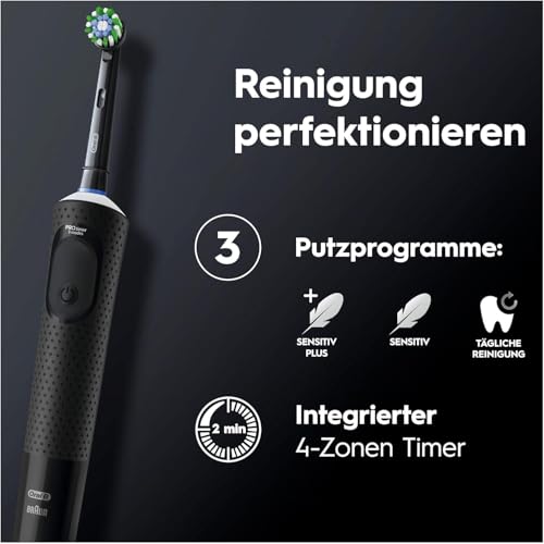 Oral-B Vitality Pro, elektrische Zahnbürste, Schwarz – Bild 4
