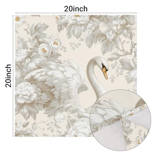 Servilletas de tela blancas multicolor 20x20 pulgadas pack de 4 miniatura 2