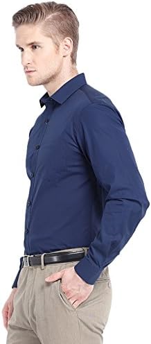 Royal Kurta Men's Formal Shirt Small Navy