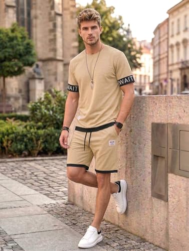 Image of Lymio Cord Set for Men | Casual Co-ord Set for Man | Trendy Matching Outfit | Stylish T-Shirt and Short for Men (SSM-CS-1-3)